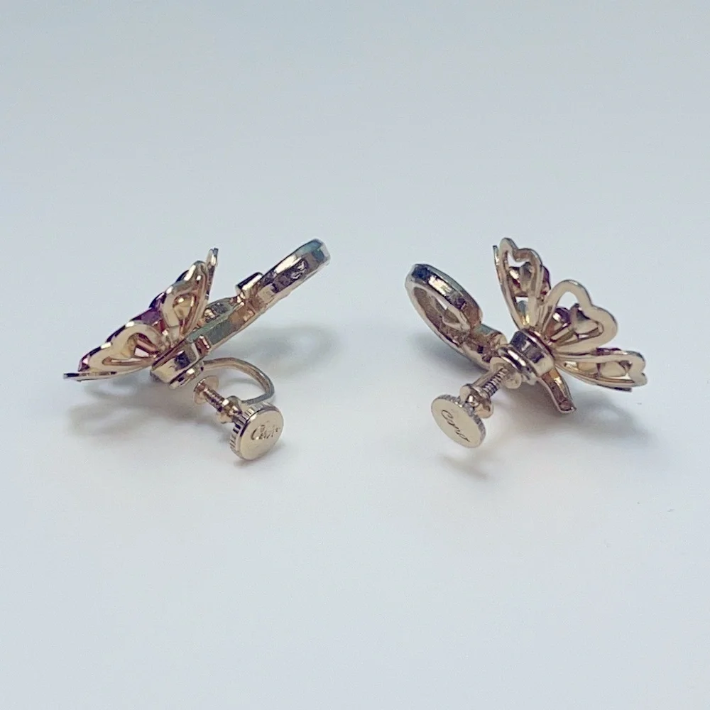 Vintage CORO 1950s Pink Rhinestone Floral Demi-Parure Brooch Earrings Set